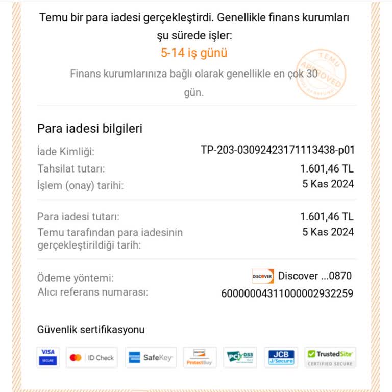 İade Edilmeyen Para: Temu Ve Banka Arasında Kalan Müşteri