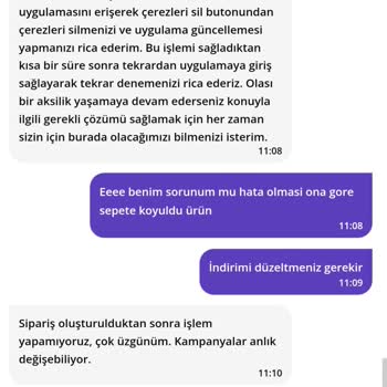 Kampanyalı Üründe Eksik İndirim Problemi