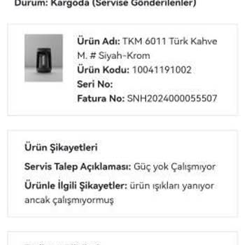 Kahve Makinesi Sorunu Ve Yetersiz Servis Hizmeti