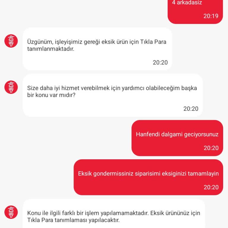 Eksik Sipariş Ve Yetersiz Müşteri Hizmeti