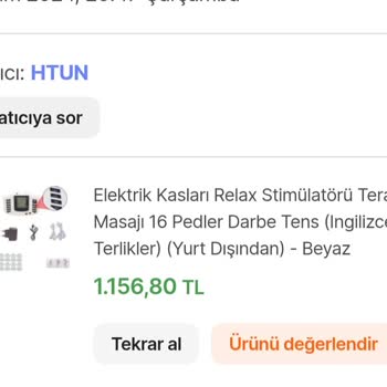 Hepsiburada'dan Alınan Masaj Aletinde İletişim Sorunu