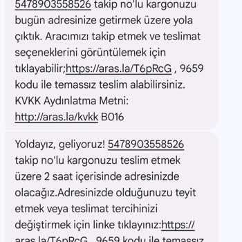 Aras Kargo Adres Hatası Nedeniyle Teslimat Sorunu
