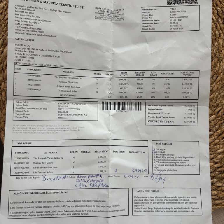 H&M'den İade Sorunu: Ne Para Ne Hediye Kartı!