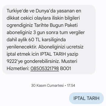 İzinsiz Üyelik Ve Hatalı Faturalandırma Sorunu