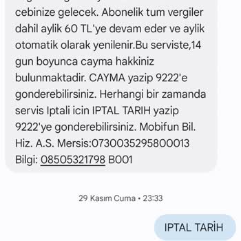 İzinsiz Üyelik Ve Hatalı Faturalandırma Sorunu