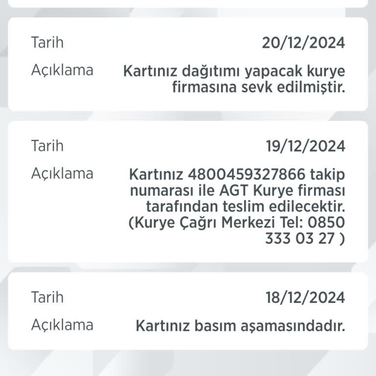 Kredi Kartı Teslimatında Yaşanan Gecikme Ve İletişim Sorunu