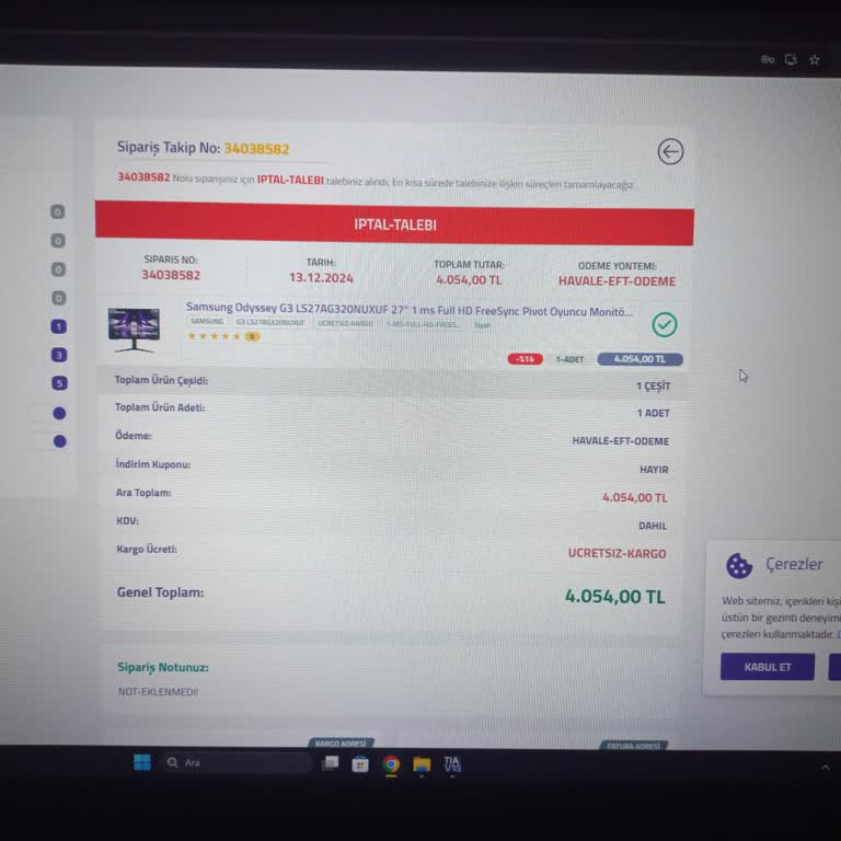 Ücret İadesi Ve Teslimat Sorunlarıyla Karşılaştım