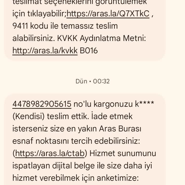 Aras Kargo Silifke Şubesi İletişimsizlik Ve Sorumsuzluk