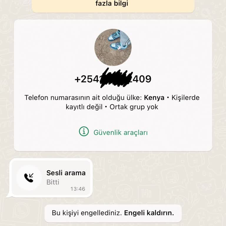 Bilinmeyen Numaradan Gelen Şüpheli Arama Ve Güvenlik Endişesi