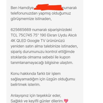Hepsiburada'dan Cihaz Değişimi Ve Yetersiz Çözüm