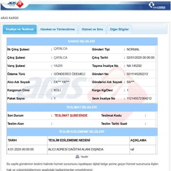 Yanlış Adres Nedeniyle Teslim Edilemeyen Canlı Bitkiler