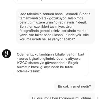 Gardrops'ta İade Talebi Ve Alıcı Koruma Ücreti Sorunu