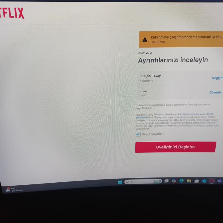 Netflix Üyelik Yükseltme Sorunu
