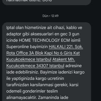 Sürekli Kesinti Ve Yanıltıcı Modem İadesi Süreci