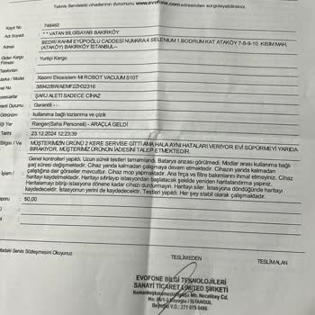 Xiaomi Robot Süpürge Pil Sorunu