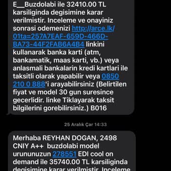 Buzdolabı Servisinde Hayal Kırıklığı
