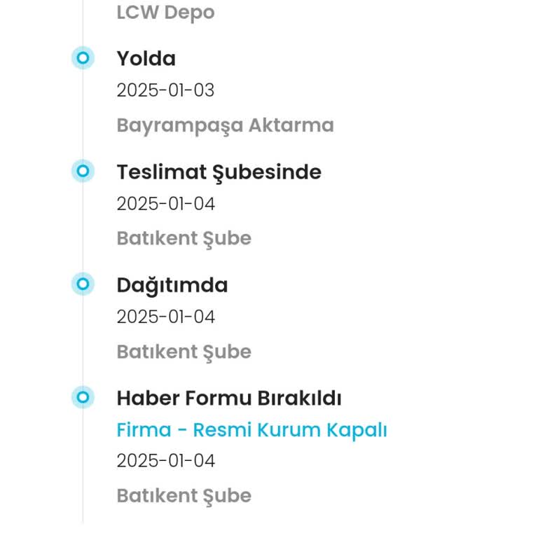 Kargo Bilgilendirmesi Ve Teslimat Sorunu