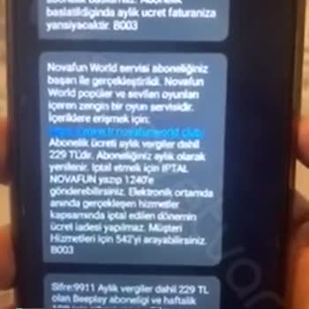 Vodafone Oyun Ve Benzeri Şeylerin Aboneliği Yapılması
