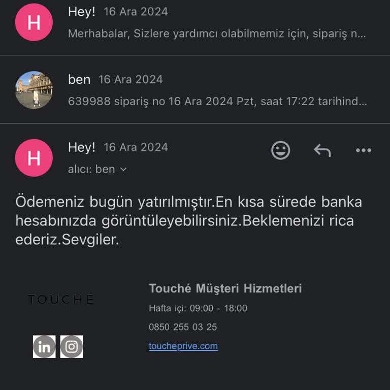 İade Edilmeyen Ücret: Touche'dan Alışveriş Sorunu