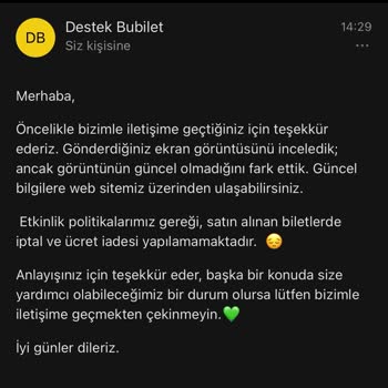 Yanlış Bilgilendirme Ve İade/Değişim Sorunu