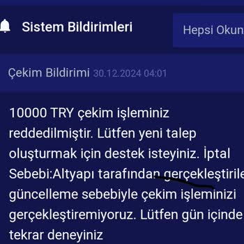 Çekim Talebinde Altyapı Engeli