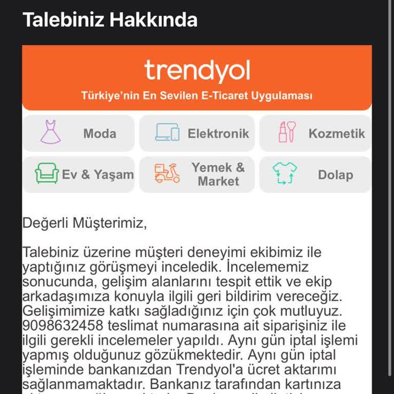 Yanlış Siparişin İptalinde Para İadesi Sorunu