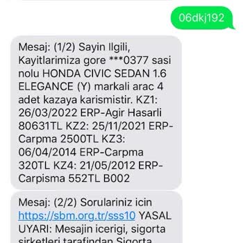 Araç Hasar Sorgulama Yanlışlığı