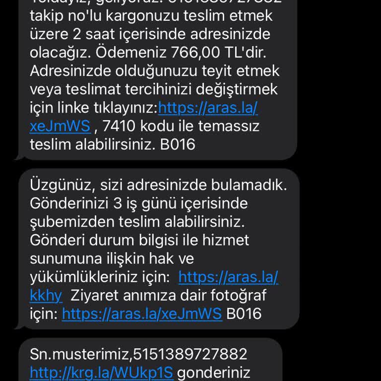 Adresime Gelmeyen Kargo Ve Yanıltıcı Bildirim