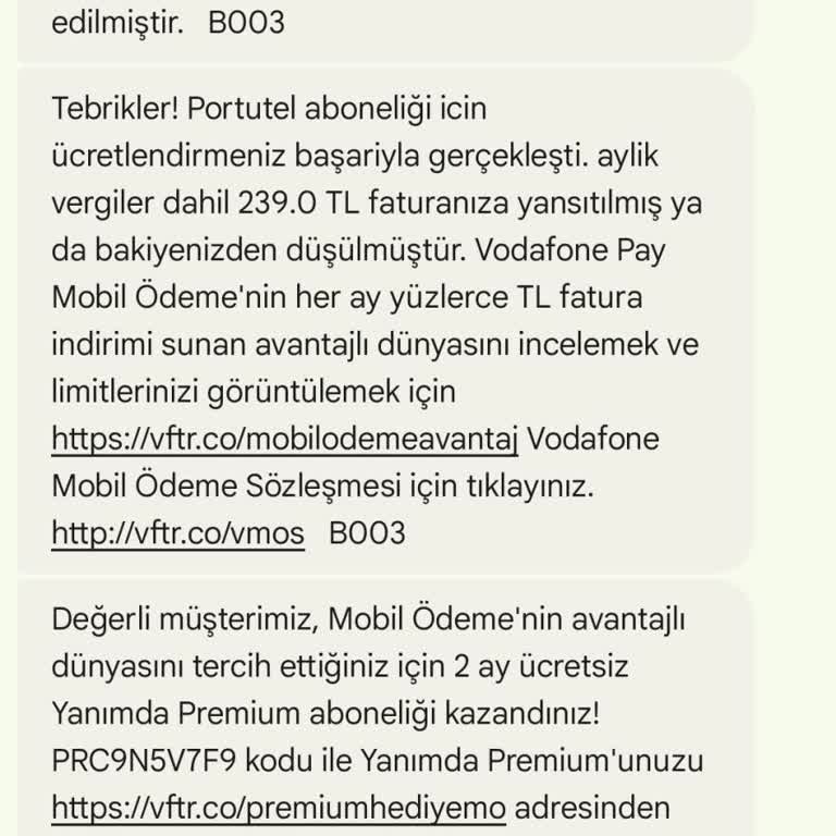 Vodafone Pay Üzerinden Habersiz Çekilen Ücret Ve İptal Sorunu