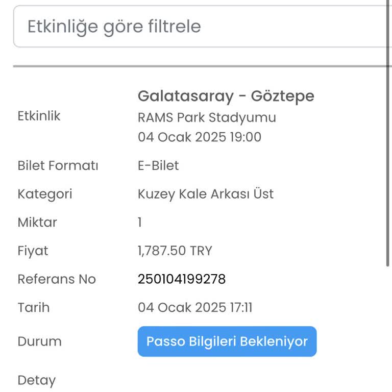 Passolig Kartıma Bilet Tanımlama Sorunu