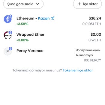 Percy Token Transfer Sorunu