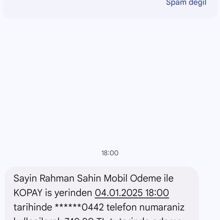 Yetkisiz Mobil Ödeme İşlemi Hakkında Şikayet