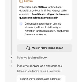 Horoz Lojistik İle İade Sorunu