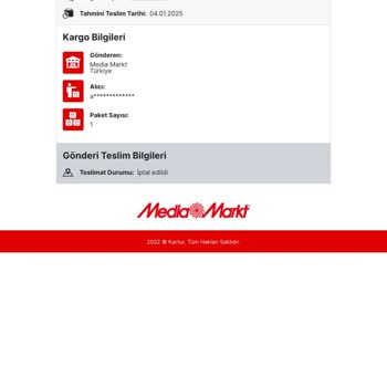Media Markt Ve Kartur Lojistik İle Teslimat Sorunu