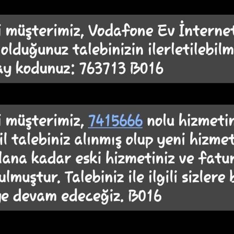 Vodafone Nakil İşlemi Ve Kesilen İnternet Sorunu