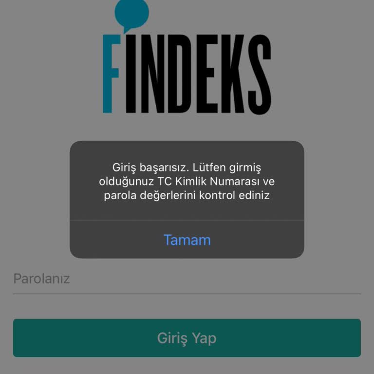 Findeks Şifre Sorunlarıyla Baş Edemiyor