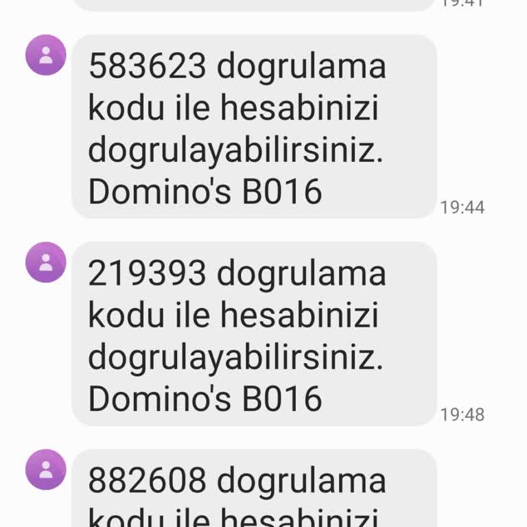 English Home Tanımadığım Markalardan Gelen Tek Kullanımlık Şifre Mesajları