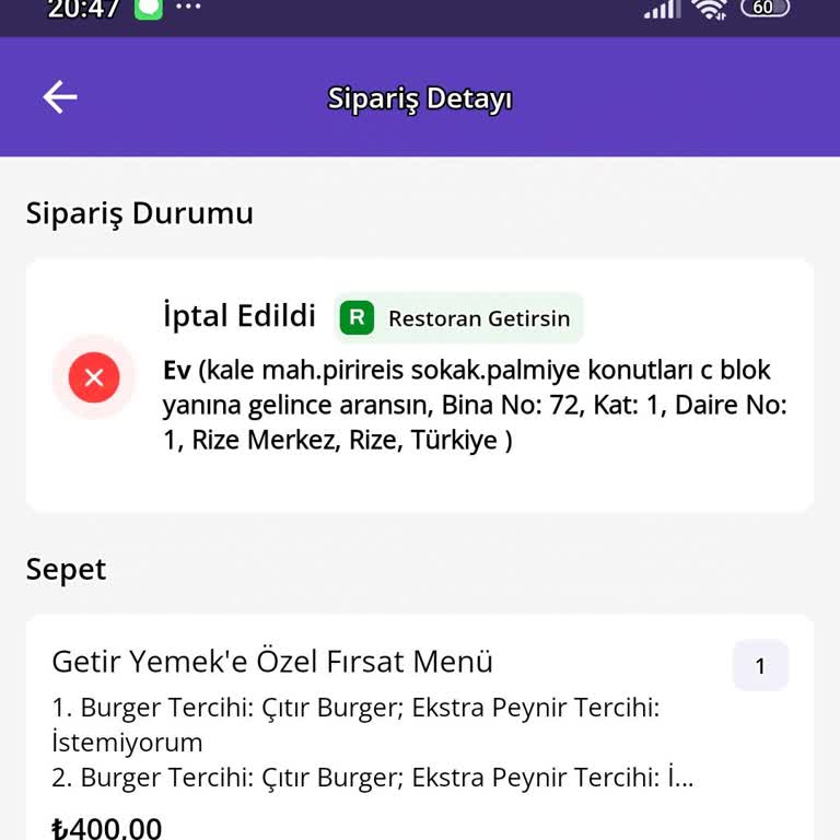 Sipariş İptali Ve Uzun Bekleme Süresi Sorunu