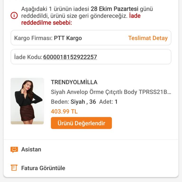 Trendyol Milla İade Sürecinde Yaşanan Sorunlar Ve İletişim Eksikliği