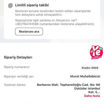Yemeksepeti Üzerinden Verilen Siparişin Gecikmesi Ve Yanıltıcı Müşteri Hizmetleri