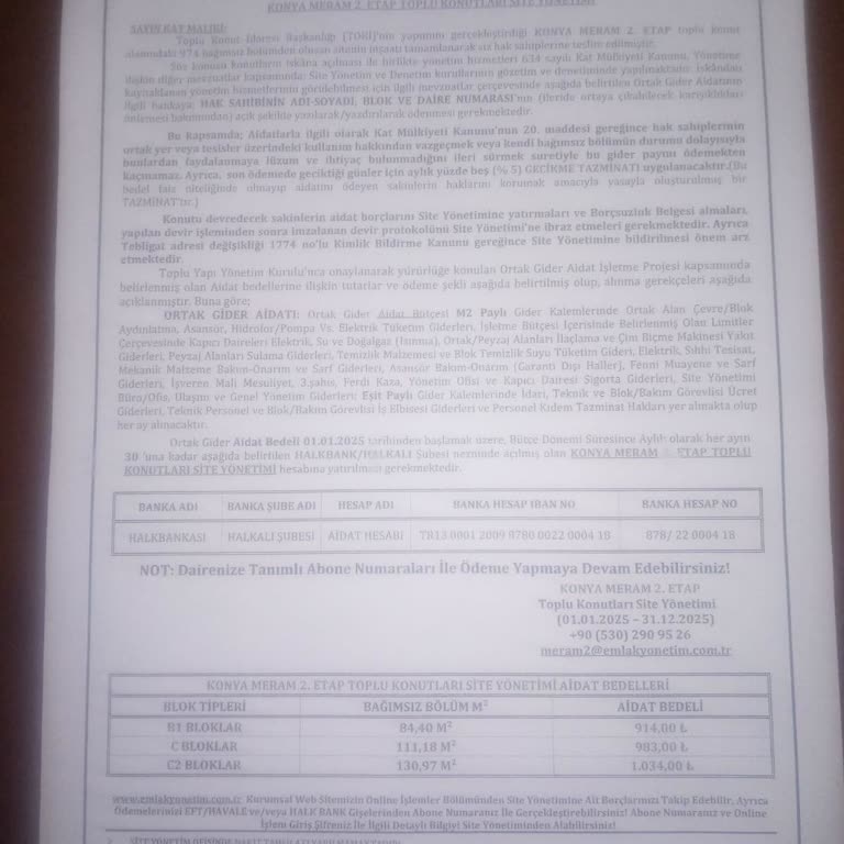 Site Aidatlarına Yapılan Fahiş Zam