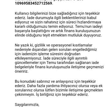 İptal Edilen Siparişin İadesi Yapılmadı