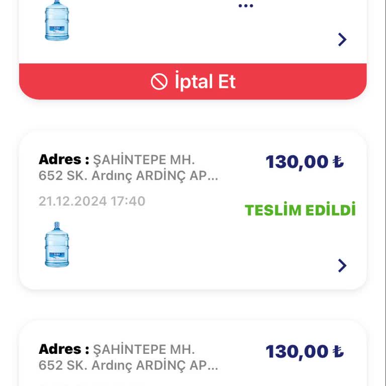 Su Siparişinde Sürekli Gecikme Ve Yanıltıcı Bilgilendirme