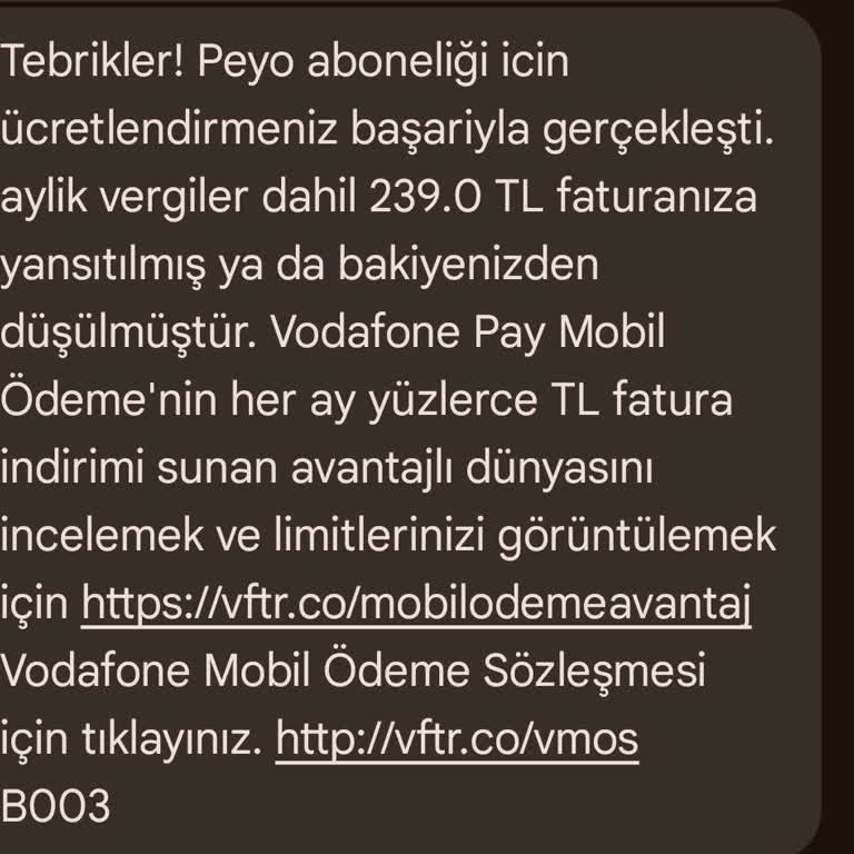 Vodafone Pay İzinsiz Abonelik Ve Haksız Ücretlendirme