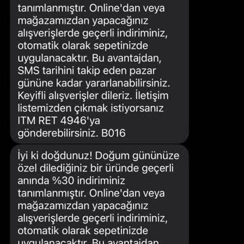 Doğum Günü İndirimi Sepetime Yansımadı