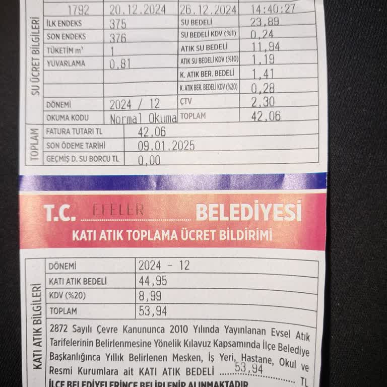 Su Faturasında Anlamsız Yüksek Ücretler