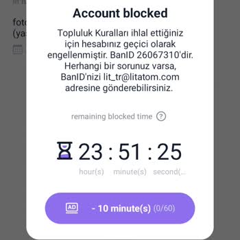 Haksız Yere Banlanan Hesabımın Geri Açılması