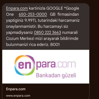 Enpara Haberim Olmadan Yapılan Youtube.com Harcaması