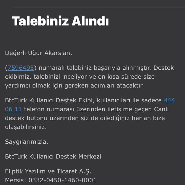 BTC Türk Hesabımın Açılmaması Ve Para Çekememe Sorunu
