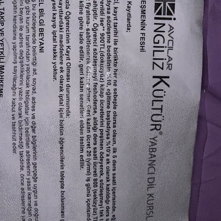 Sözleşme Belirsizliği Nedeniyle Para İadesi Talebi